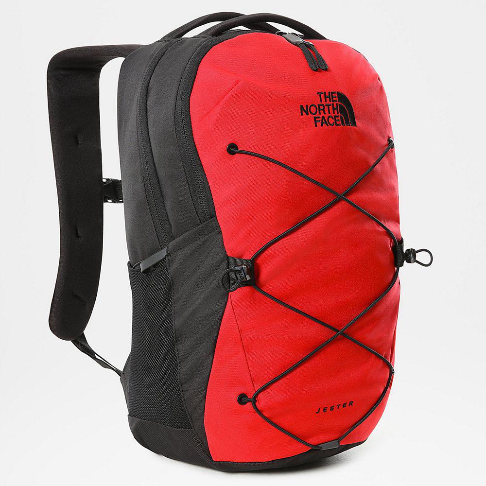 The North Face Jester Ανδρικα Σακιδιο Πλατησ - Κοκκινα / Μαυρα (MRFL59783)